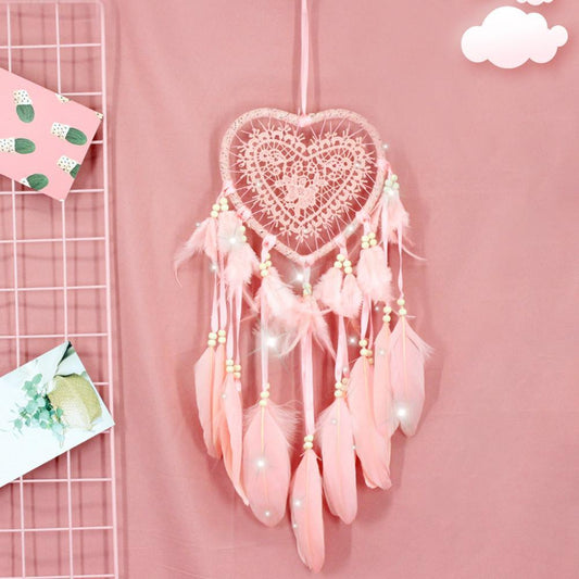 Dream Catcher Heart Feather Beads Wall