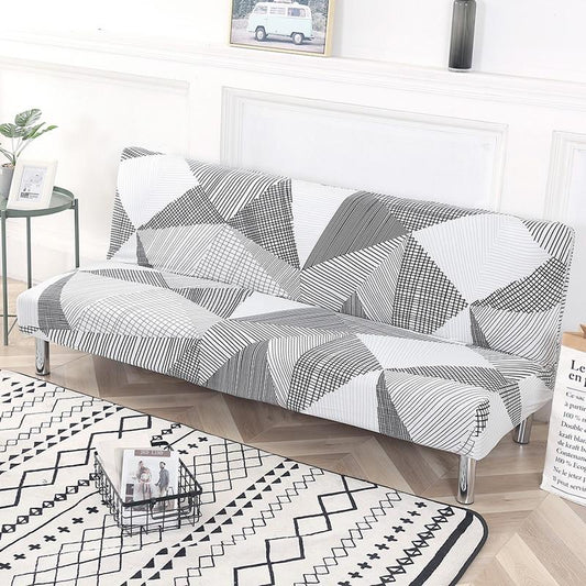 Printed Sofa Bed Cover Without Armrest