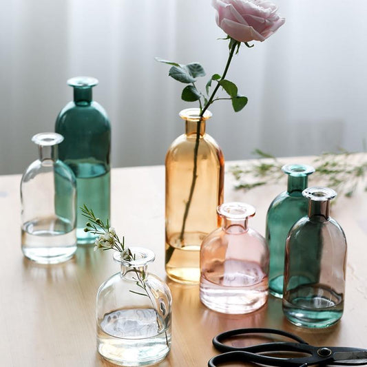 Glass Vase Living Room Dried Flowers
