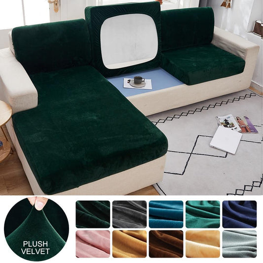 Plush Sofa Cushion Cover Elastic Corner