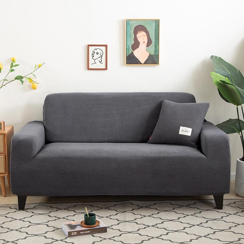 Polar Fleece Plain Stretch Sofa