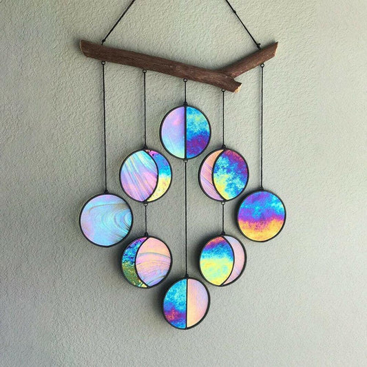 Art Wall Hanging Stained Glass Moon