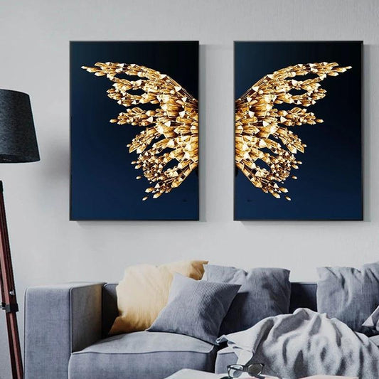 Butterfly Wings Abstract Canvas Poster