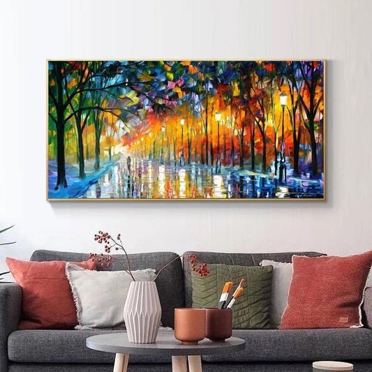 Abstract Landscape Canvas Painting Wall