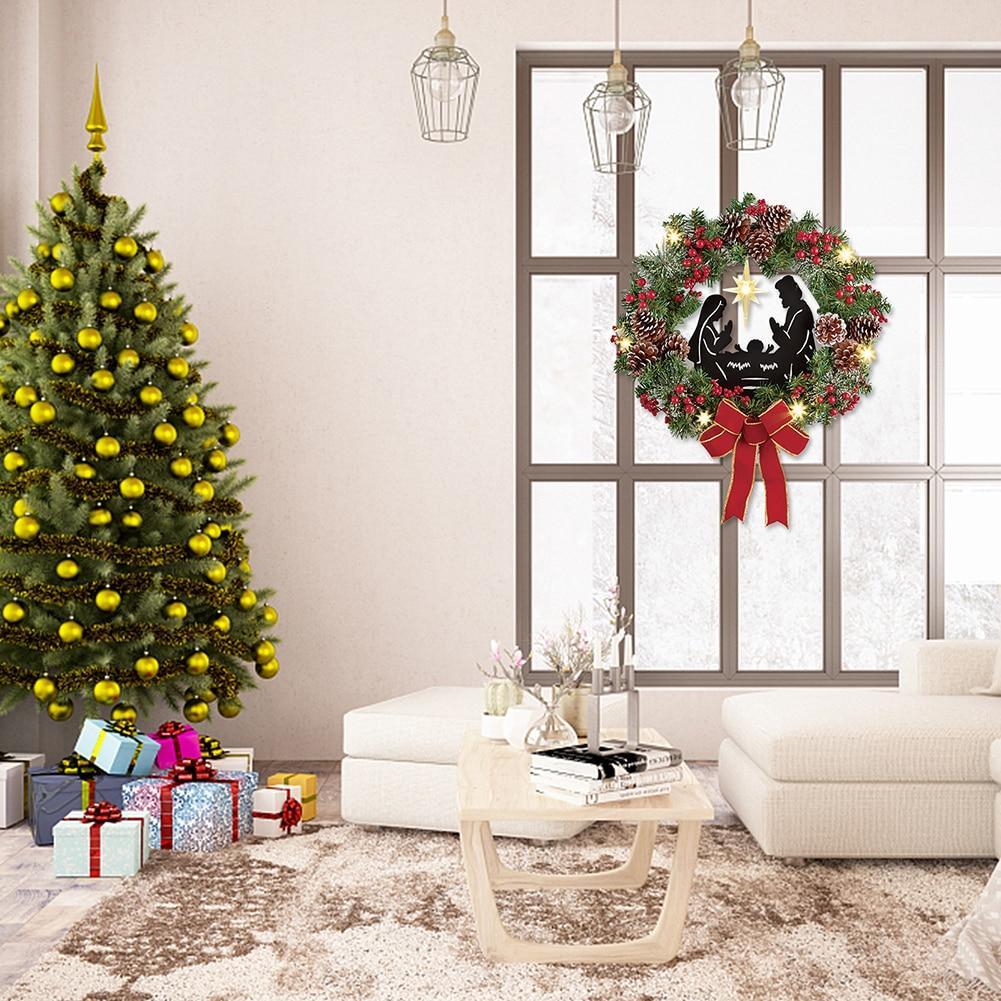 Creative Christmas Wreath Front Door