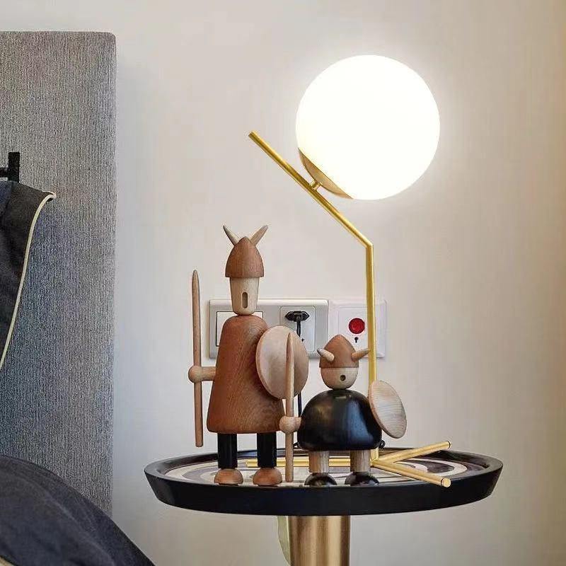 Gold modern minimalist table lamps