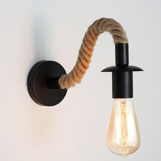 Vintage Hemp Rope Wall Lamp