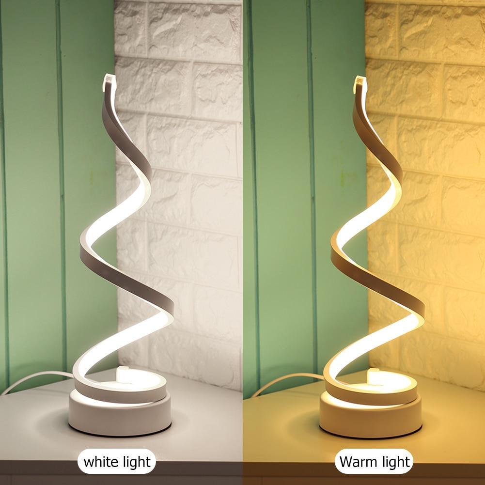 Modern LED Spiral Table Lamp Desk