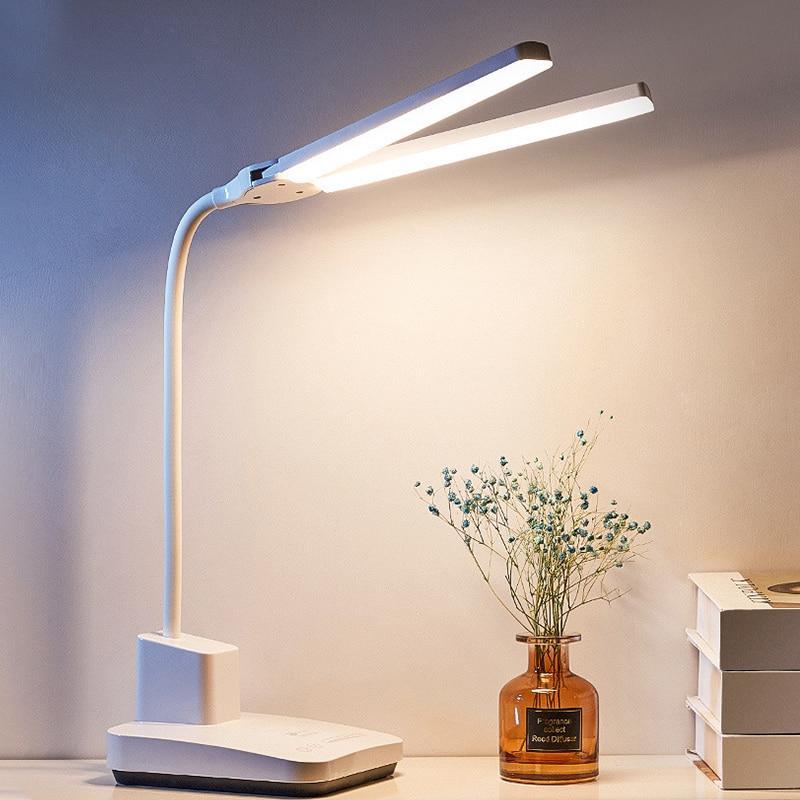 LED desk lamp double head 52cm