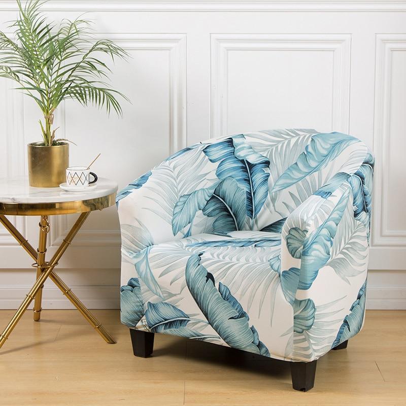 Modern Floral Club Armchair Covers Chair