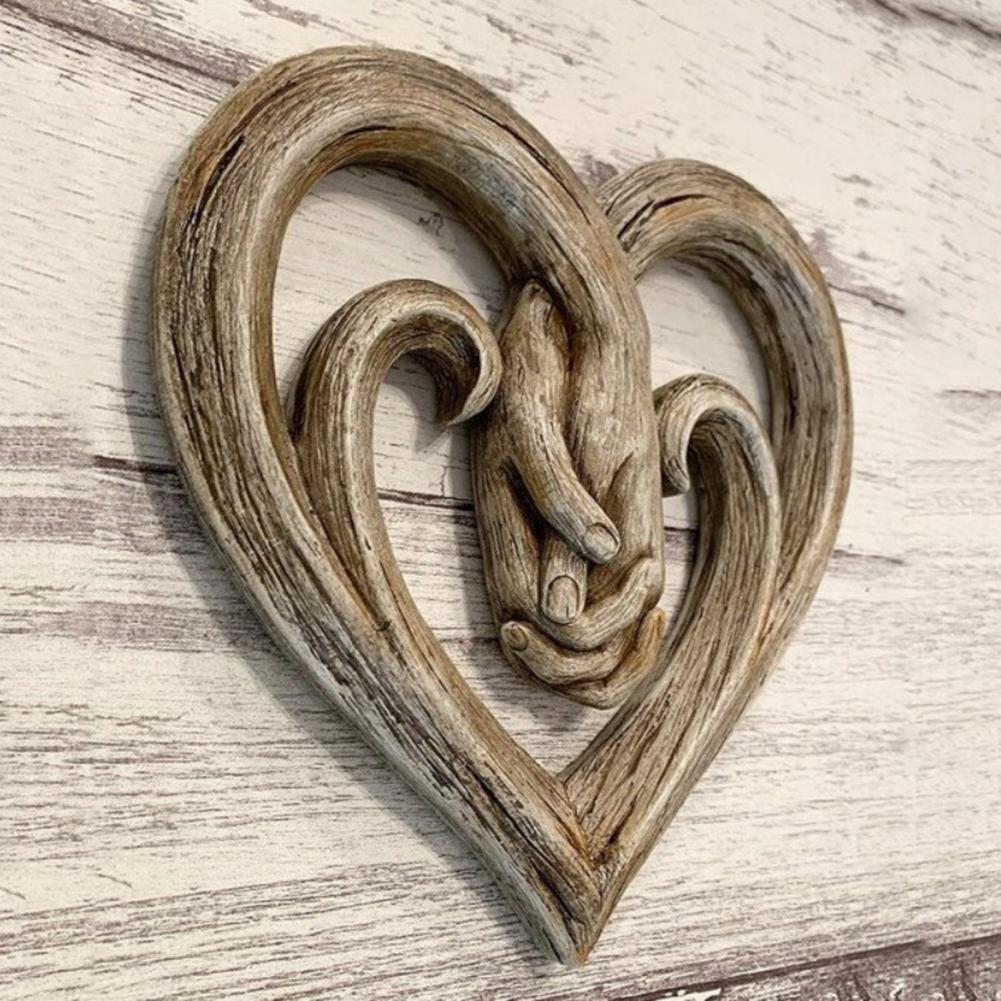 Wall Hanging Wood Heart Holding